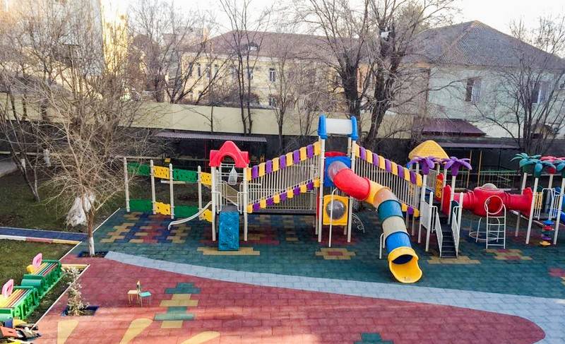 Детские площадки с резиновым покрытием